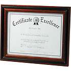 document frame certificate holder rosewood 8 1 2 x 11