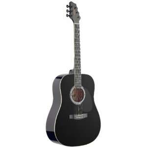  Stagg SW203BK Western Guitar Black Highgloss Musical Instruments