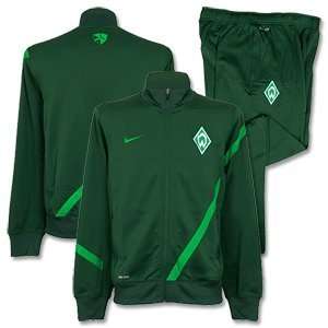  11 12 Werder Bremen Poly Woven Warm Up Suit   Dark Green 