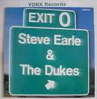 STEVE EARLE & THE DUKES EXIT O LP VG++  
