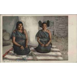 Reprint Unknown AZ   Mother and Daughter Hopi Moki Indians 1900 1909 