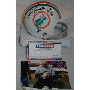  Larry Csonka Signed Mini Helmet   2bar Hof: Sports 