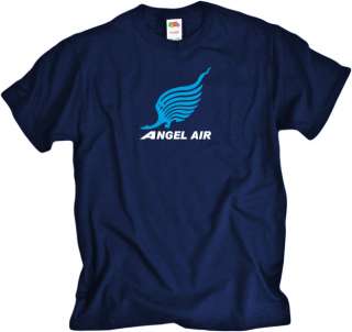 This Angel Air airline logo t shirt is a sure hit in Navy Blue with 