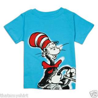New Authentic Dr. Seuss Cat in The Hat Kids T Shirt  
