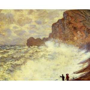   Monet   24 x 20 inches   Stormy Weather at Etretat