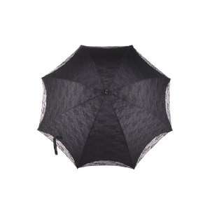  Artwedding Lace Parasol Umbrella with Scallop Edge Black 