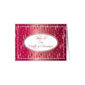  Wedding / Master of Ceremonies, red lace Card Health 