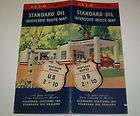 1940 STANDARD OIL COLORFUL INTERSTATE ROAD MAP BOOKLET OF U.S. 2 10