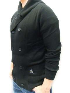 NWT DIESEL Mens Knit K YUPPI Black Sweater Cardigan Jacket  