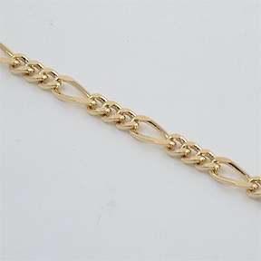 18 BUBBLE FIGARO GOLD EP CHAIN NECKLACE  