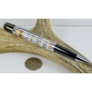  White Circuit Board Sierra Pen With a Chrome Finish 