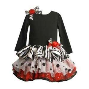  Black and Red Ruffle Dress (24 Month)   X39155RED 