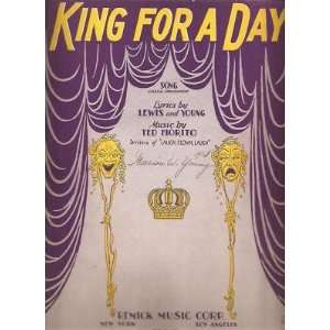  Sheet Music King For A Day Lewis Young 62 