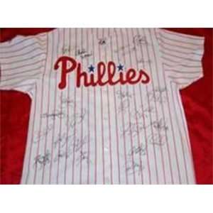 2008 Phillies Team Signed Jersey   World Series Champs 
