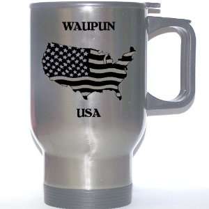 US Flag   Waupun, Wisconsin (WI) Stainless Steel Mug 