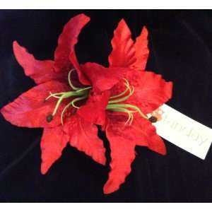   Looking Large Double Tiger Lily Flower Hair Clip. 