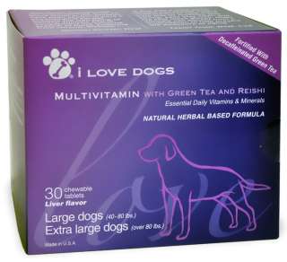   dogs 30 tablets multivitamin with green tea and reishi made by i
