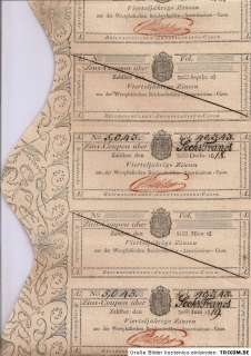 Kingdom of westphalia 1808 speculative bond + coupons germany Napoleon 