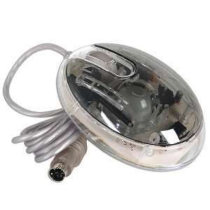  3 Button PS/2 Crystal Beetl Ball Mouse (Translucent Gray 