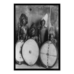  Masai Warriors Kenya, Africa 1920 Poster
