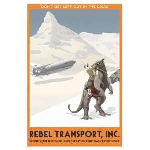   : Star Wars Hoth Rebel Transport Inc. Travel Poster: Home & Kitchen