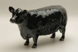 Rare Vintage Beswick English Aberdeen Angus Black Cow Porcelain 