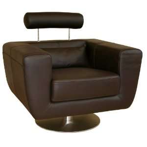   Leather Club Chair (Dark Brown) A 92 P8004 DARK BROWN