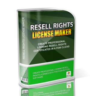  to your resell rights licenses with the Resell Rights License 