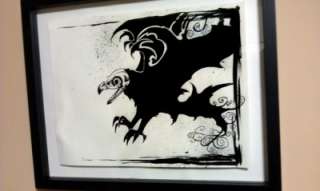 Fantasy Horror Strange Ink Drawing Firebird Pheonix M Bielaczyc  