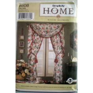  8608    Home Window Treatments    Pattern Includes Jabots, Swags 