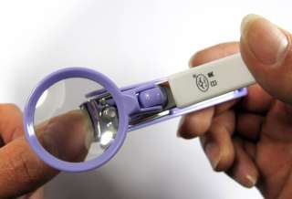 Beauty Nail Clippers Scissors Cutter with Magnifying Glass Tools For 