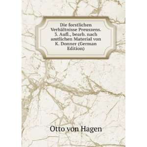   Material von K. Donner (German Edition) Otto von Hagen Books