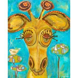  Doe Eyed Giraffe   Canvas Wall Art: Home & Kitchen