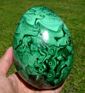 Huge Green MALACHITE CRYSTAL Sphere Egg Gemstone  