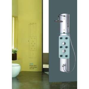 BathApp Aluminum Alloy Shower Panel Tower System Round Rain Shower & 6 