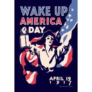  Wake Up America Day 12X18 Canvas