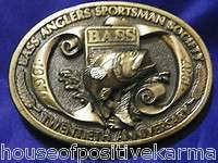 Bass Anglers Sportsman Society 20th Ann Limited Edition Mens Belt 