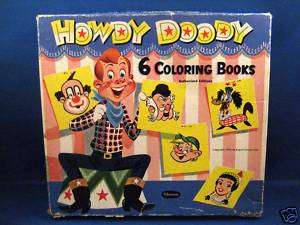 Howdy Doody Six Coloring Books In The Box  