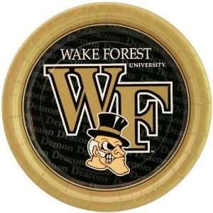  NCAA Wake Forest Demon Deacons 8 Pack Paper Plates: Home 