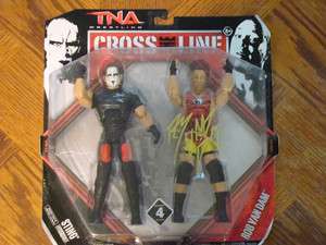   Autograph TNA Cross The Line 2 pack Action Figure Sting RVD WWE  
