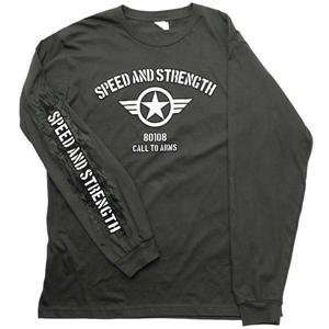 Speed and Strength Call to Arms Long Sleeve T Shirt   Small/Dark Grey