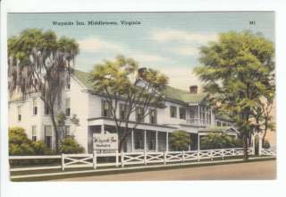 Wayside Inn Middletown VA Postcard Wilkinson Tavern Frederick County 