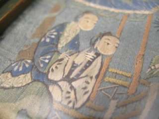 Antique Japanese Chinese Silk Embroidery Tapestry Panel Kesi Kossu 