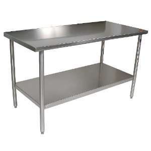   Stainless Steel Work Table With Flat Top:  Kitchen & Dining