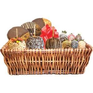 com Large gift basket with (3) 4 layer apples, 3 Mrs. Fields Cookies 