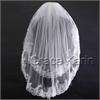 2T White Lace Edge Bride love Bridal Wedding Embroider Veil With Comb 