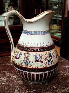 RARE PORCELAIN EGYPTIAN REVIVAL WASH SET c. 1865  