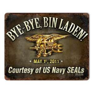  Bye Bye Bin Laden Allied Military Vintage Metal Sign 