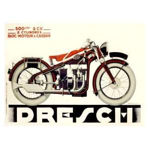  Dresch 1935 500CC Motorcycle Giclee Poster Print, 24x18 