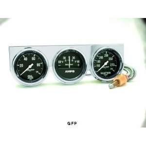    2395 2 5/8 Gauge Console   Oil / Amp / Water   Chrome: Automotive